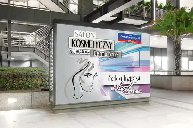 Baner reklamowy - Salon kosmetyczny Dermo Aziss